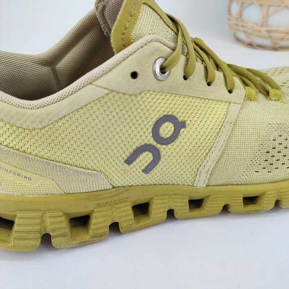 On Women’s Cloud X Green Mesh Lace up Running Shoes Size 6.5 US - Picture 8 of 11